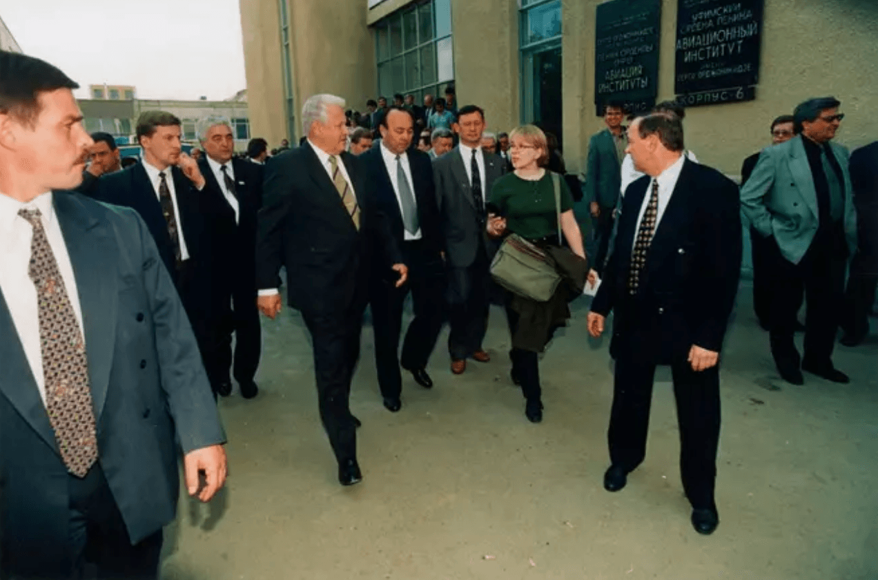 Арья Паананен с Борисом Ельциным, 1996 год