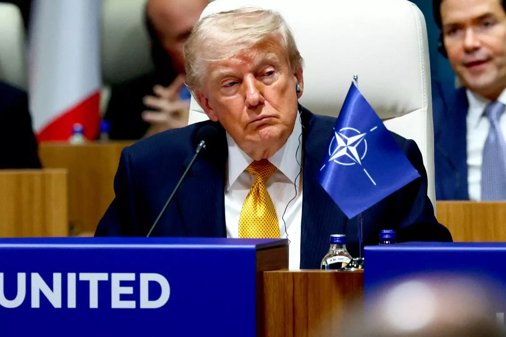 © REUTERS / Yves Herman Президент США Дональд Трамп на саммите НАТО в Анкаре. 8 июля 2026