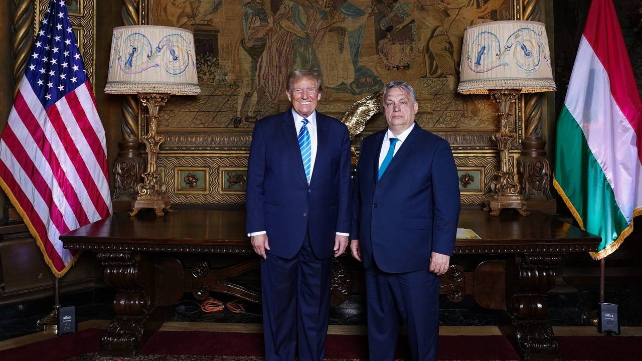 Дональд Трамп на встрече с Виктором Орбаном