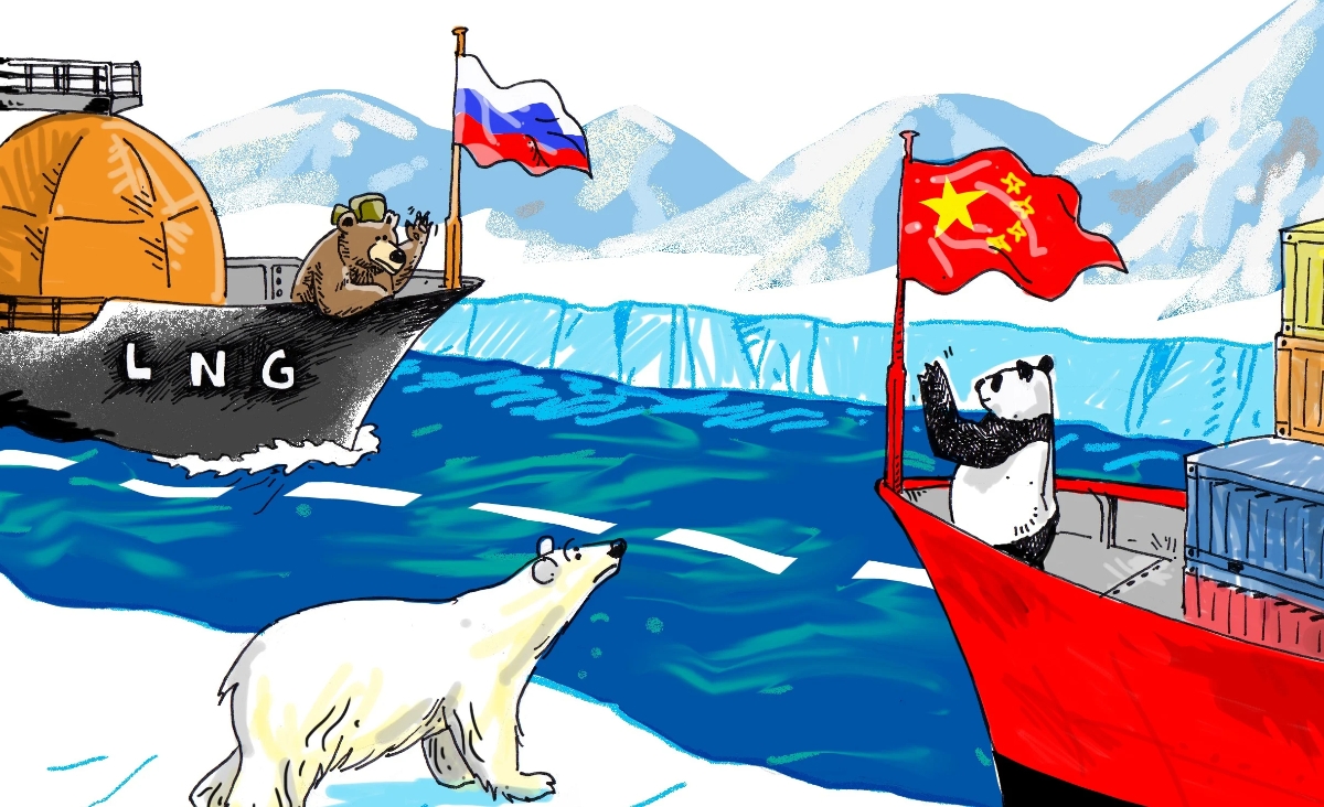 На Китай вместе с Россией приходится бóльшая часть транзита по Северному морскому пути