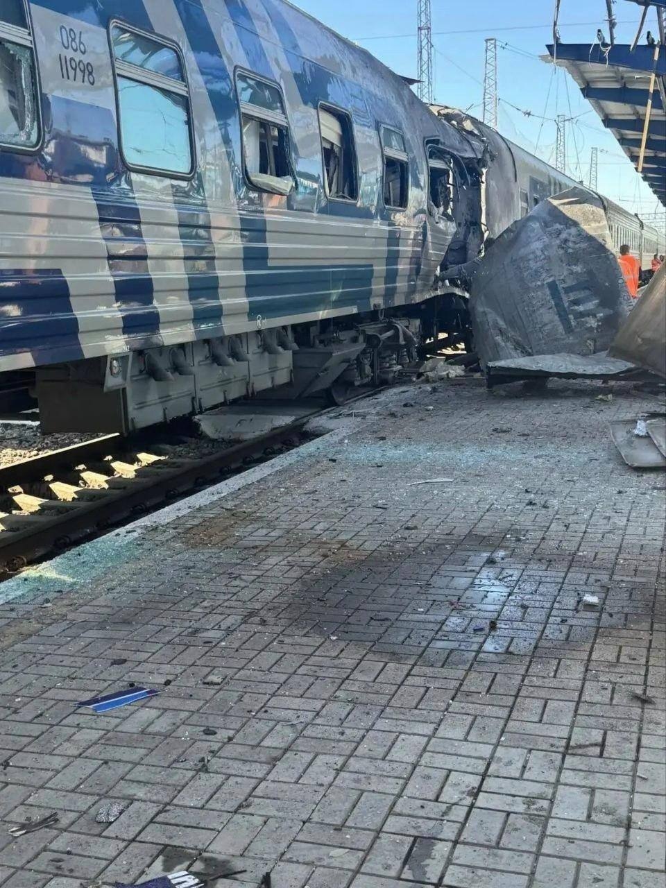 Последствия украинского налета на железнодорожную станцию Джанкой в Крыму в ночь на 2 июня 2026 года