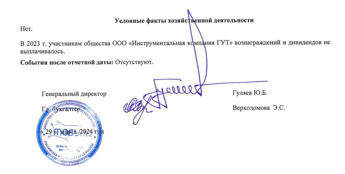 Скан пояснений к финансовой отчетности ООО «Мобула» за 2024 год