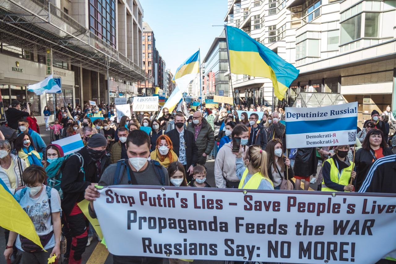 Фото: митинг в Берлине против войны в Украине / «Протестный Берлин» / Telegram