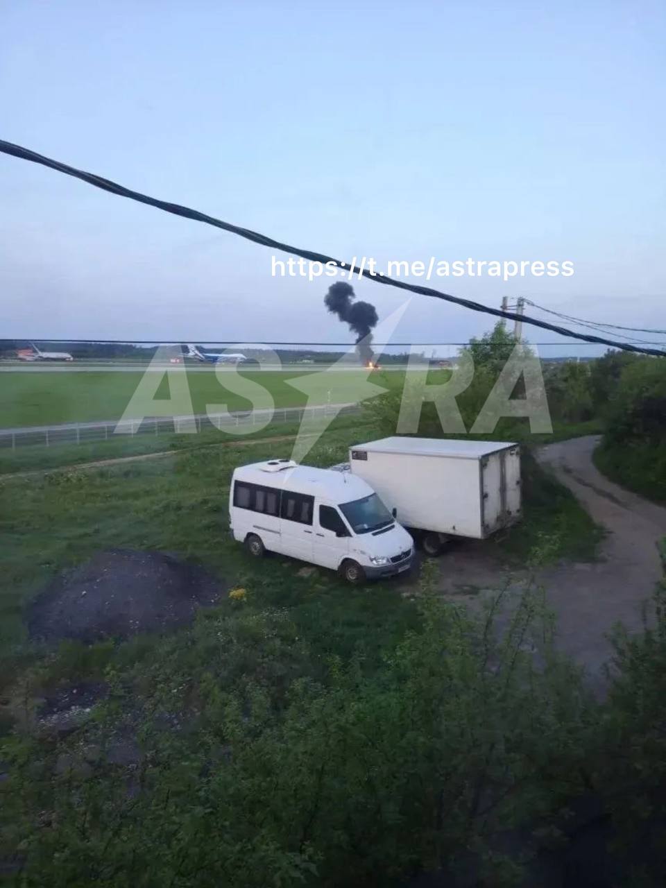 Пожар на территории столичного аэропорта Шереметьево