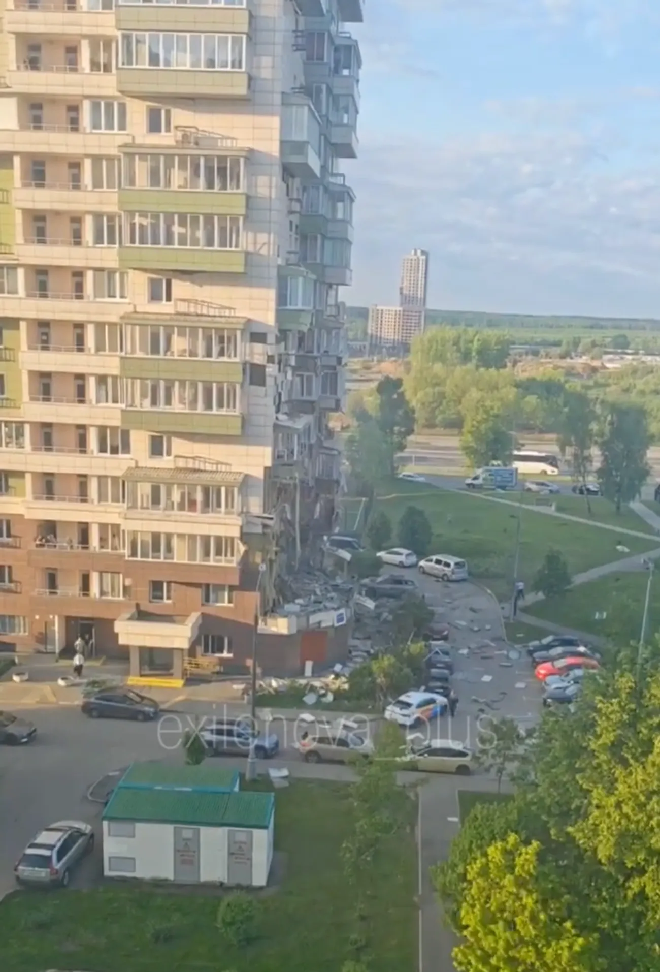 Поврежденный дом в Зеленограде